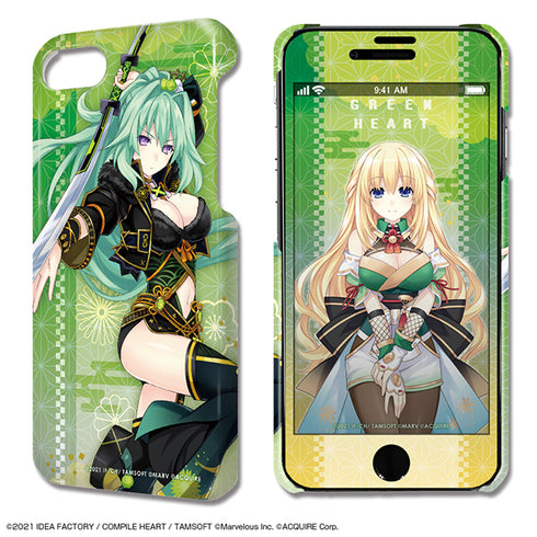 『閃乱忍忍忍者大戦ネプテューヌ -少女達の響艶-』デザジャケット iPhone SE(第2世代)/8/7/6/6sケース&保護シート デザイン04(グリーンハート)